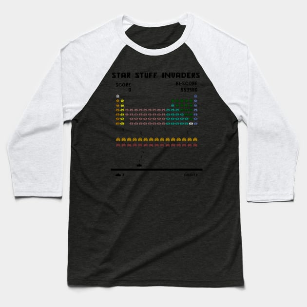 Star Stuff Invaders Baseball T-Shirt by ImNotThere